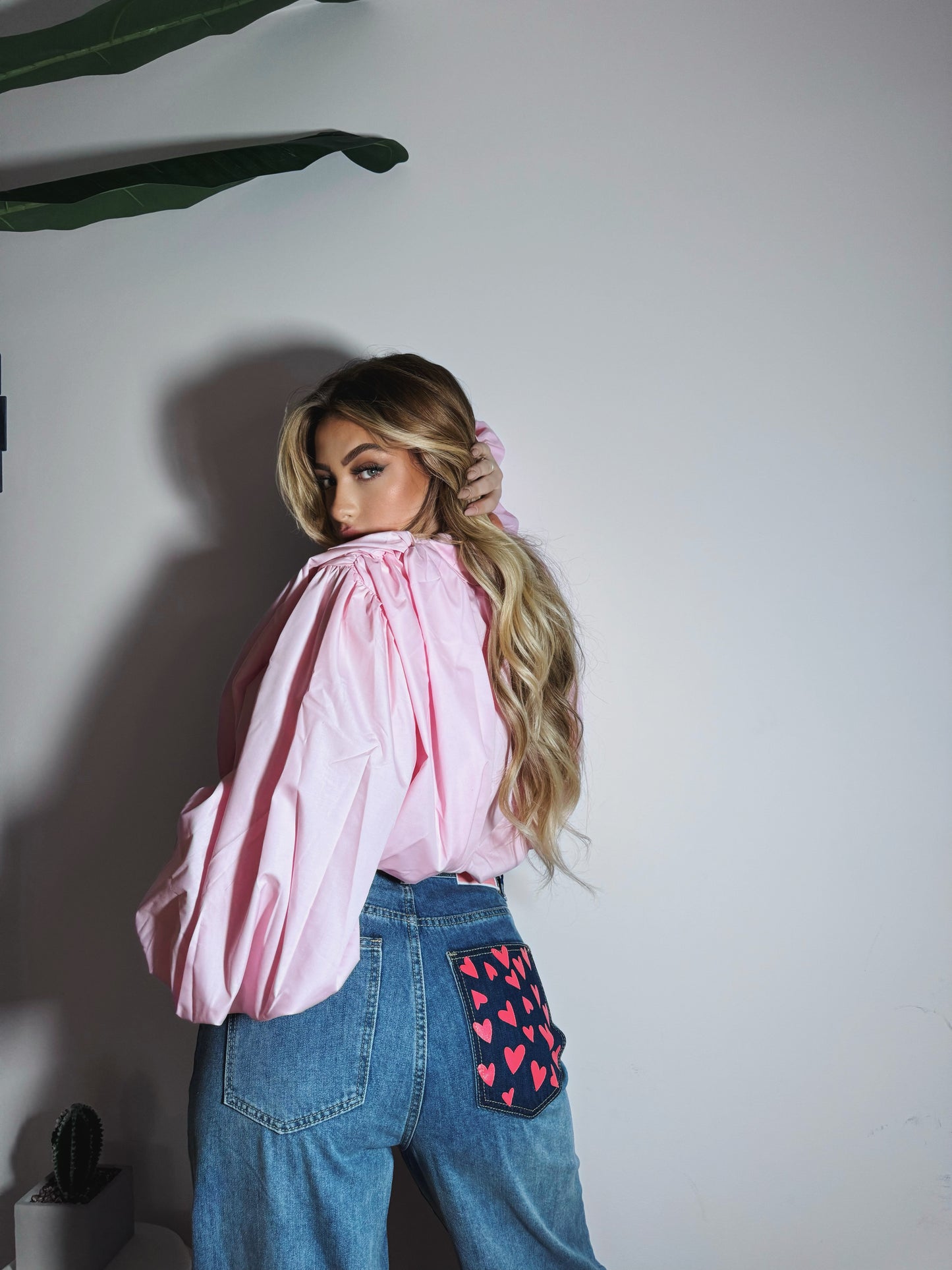 Camicia Crop balloon